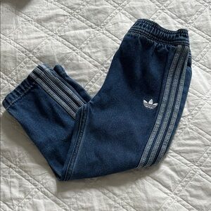 Adidas Kids Navy Joggers with Stripes